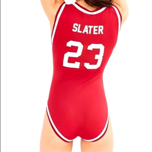 Headgear Urban Outfitters Bayside Slater Bodysuit Red and White Size S - Picture 2 of 14